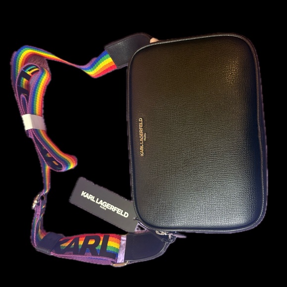 KARL LAGERFELD Paris Maybelle Crossbody Black/Rainbow One Size - Picture 7 of 11